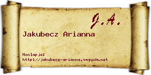 Jakubecz Arianna névjegykártya